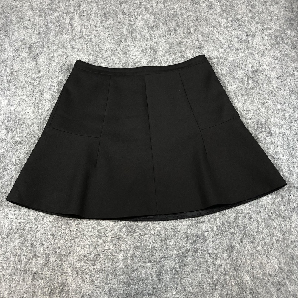 J.Crew Skirt Womens 8 Black A Line Short Lined Stretch Workwear Career